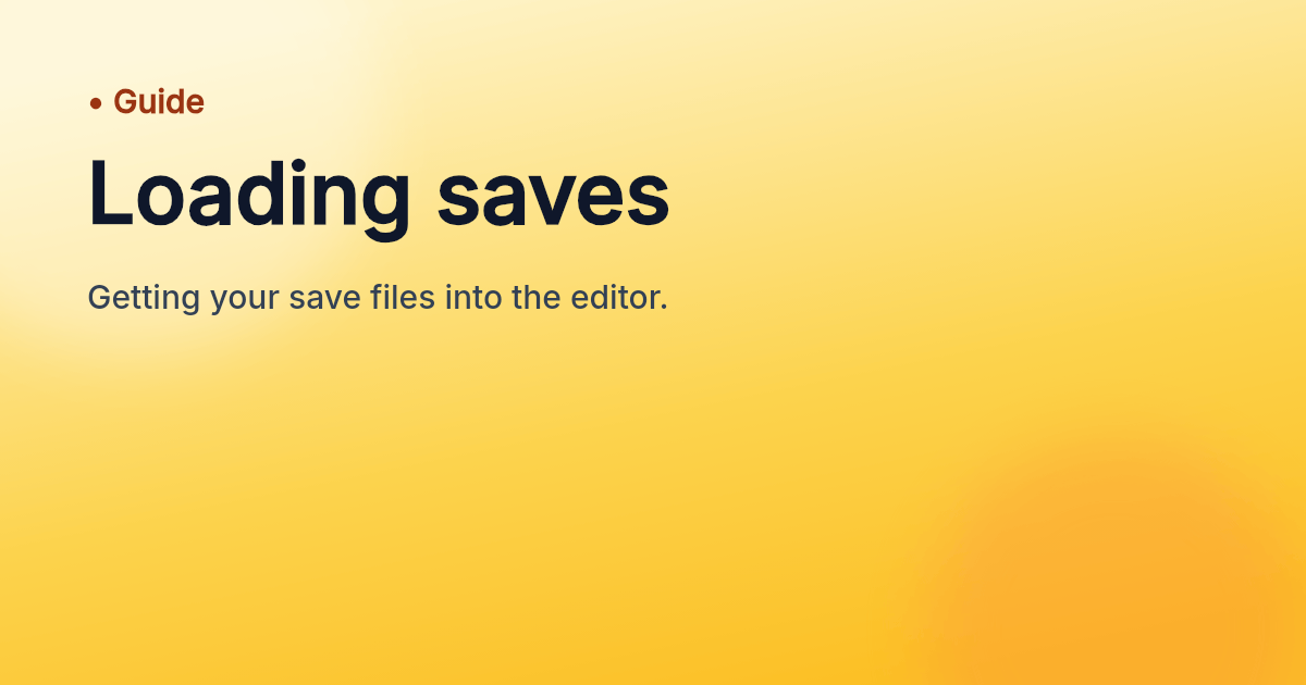 Loading saves | ltdsave.app docs